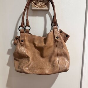 Frye Tan Leather Shoulder Bag